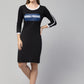 Women's Cotton Graphic Print T-shirt Short Dress