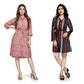 Women's Crepe Printed Shirt Style Short Dress Buy 1 Get 1 Free