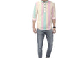 Men's Color Block Spread Collar Casual Shirt