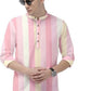 Men's Color Block Spread Collar Casual Shirt